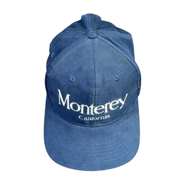 Monterey California Hat Navy Blue Snapback Vintage 90s Y2K Cotton Baseball Cap - Picture 6 of 8